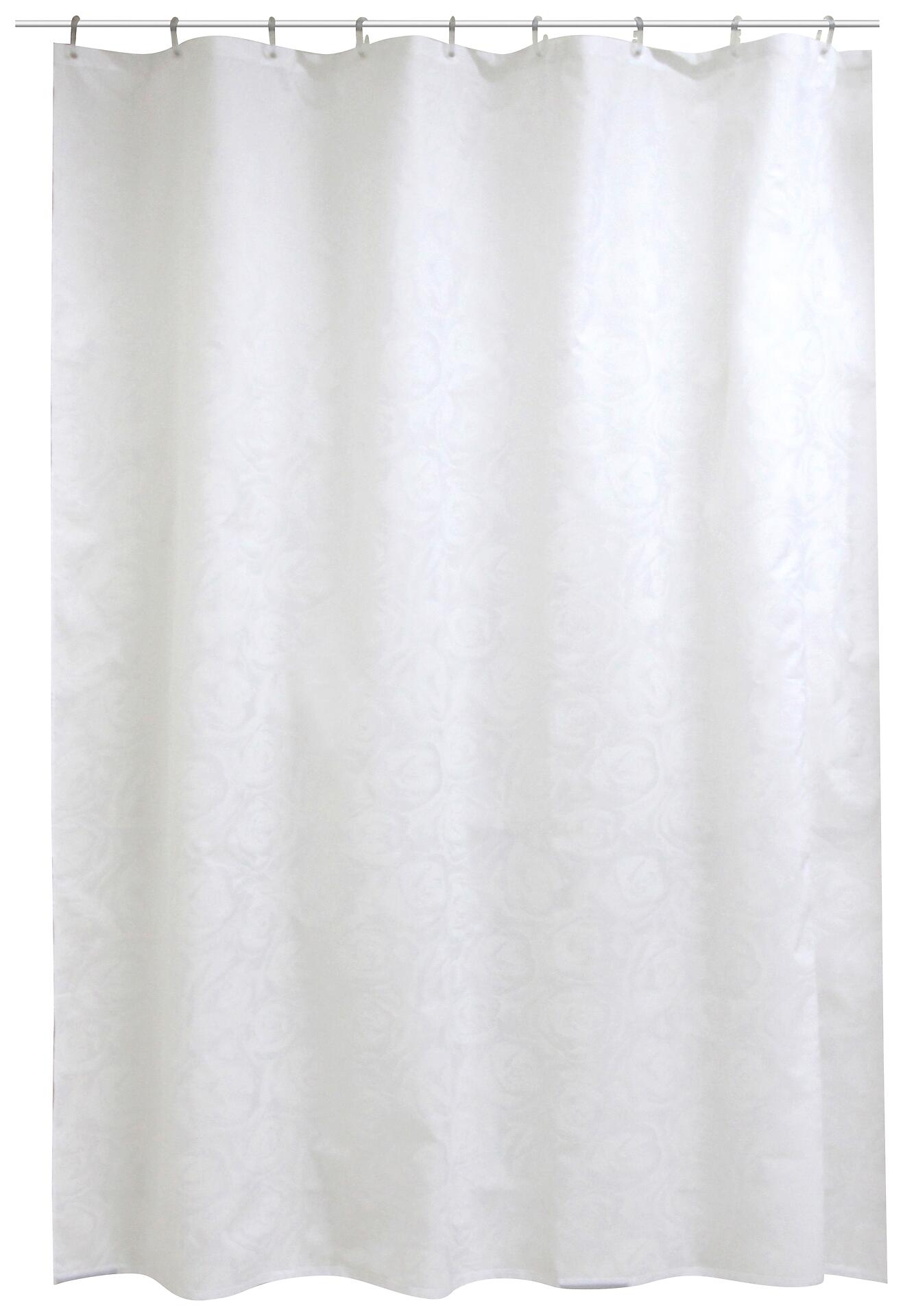 Acus Duschvorhang weiß Textil B/L: ca. 180x200 cm