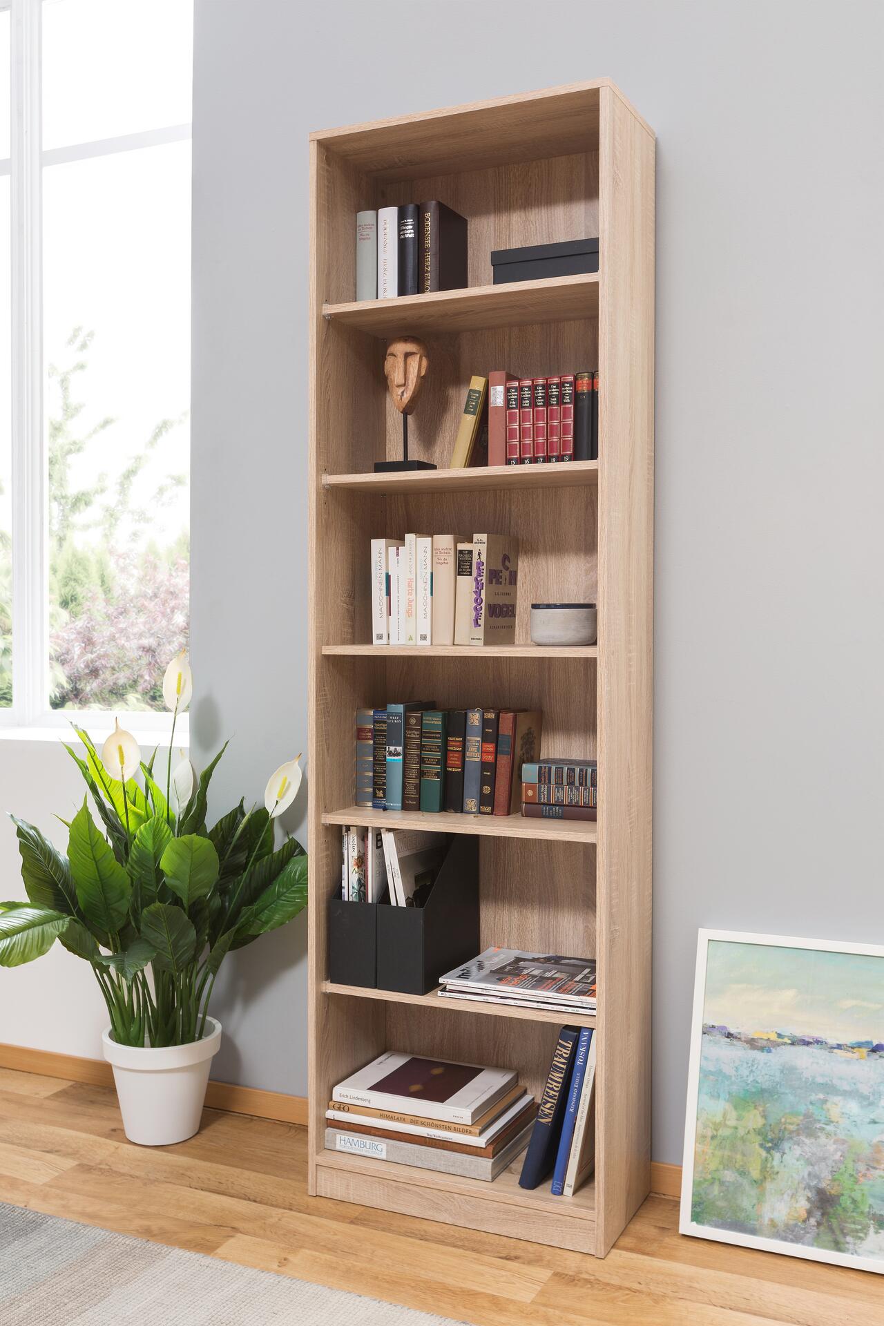Regal Peggy 7 Eiche Sonoma Nachbildung B/H/T: ca. 58x200x28 cm