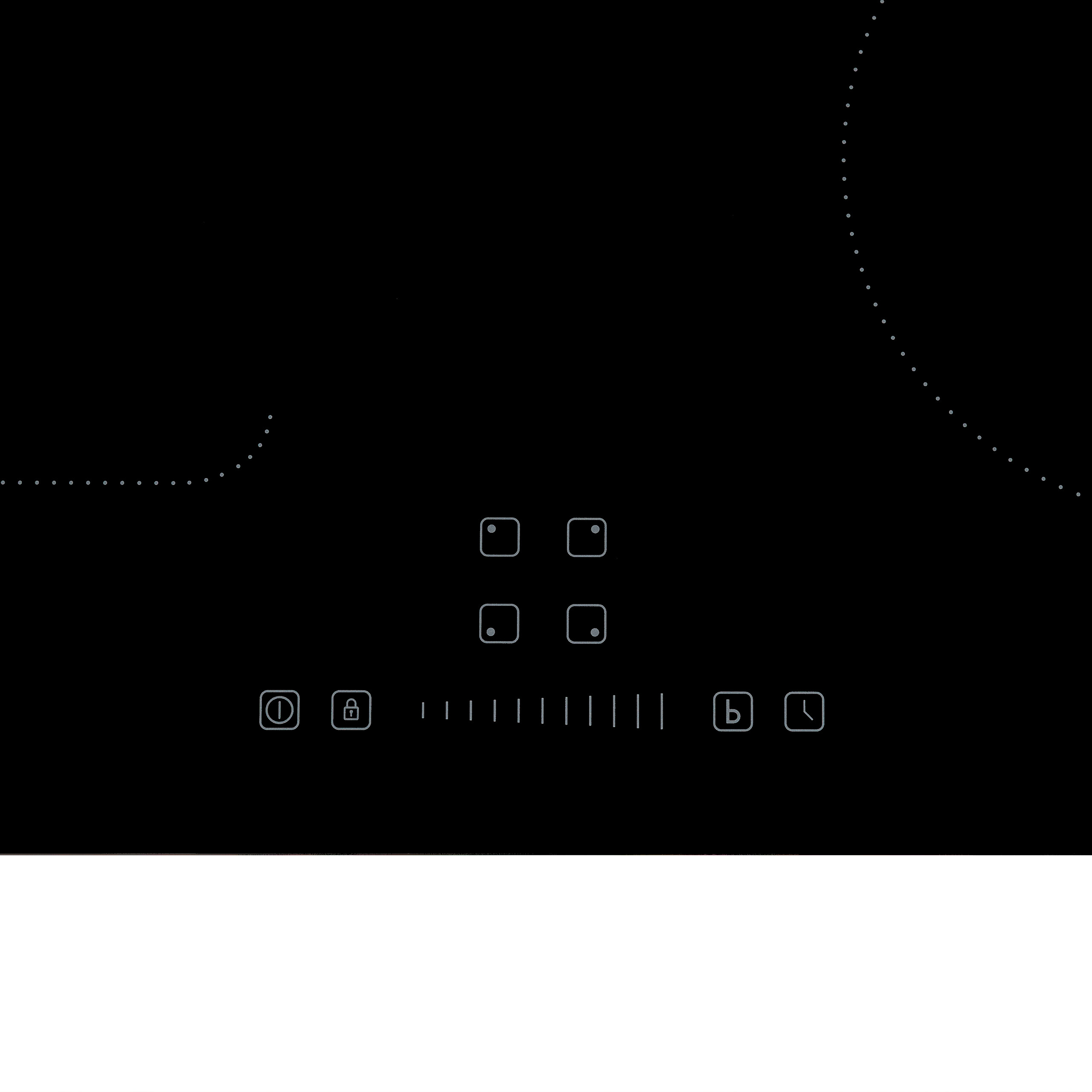 Mican Induktionskochfeld IKA4ZFZ schwarz Schwarzglas B/H/T: ca. 59x5,5x52 cm