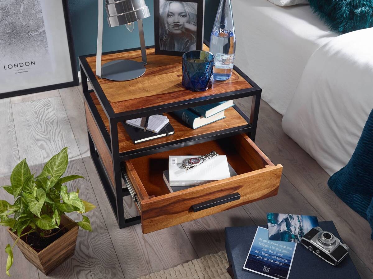 Nachtkonsole braun B/H/T: ca. 45x45x50 cm