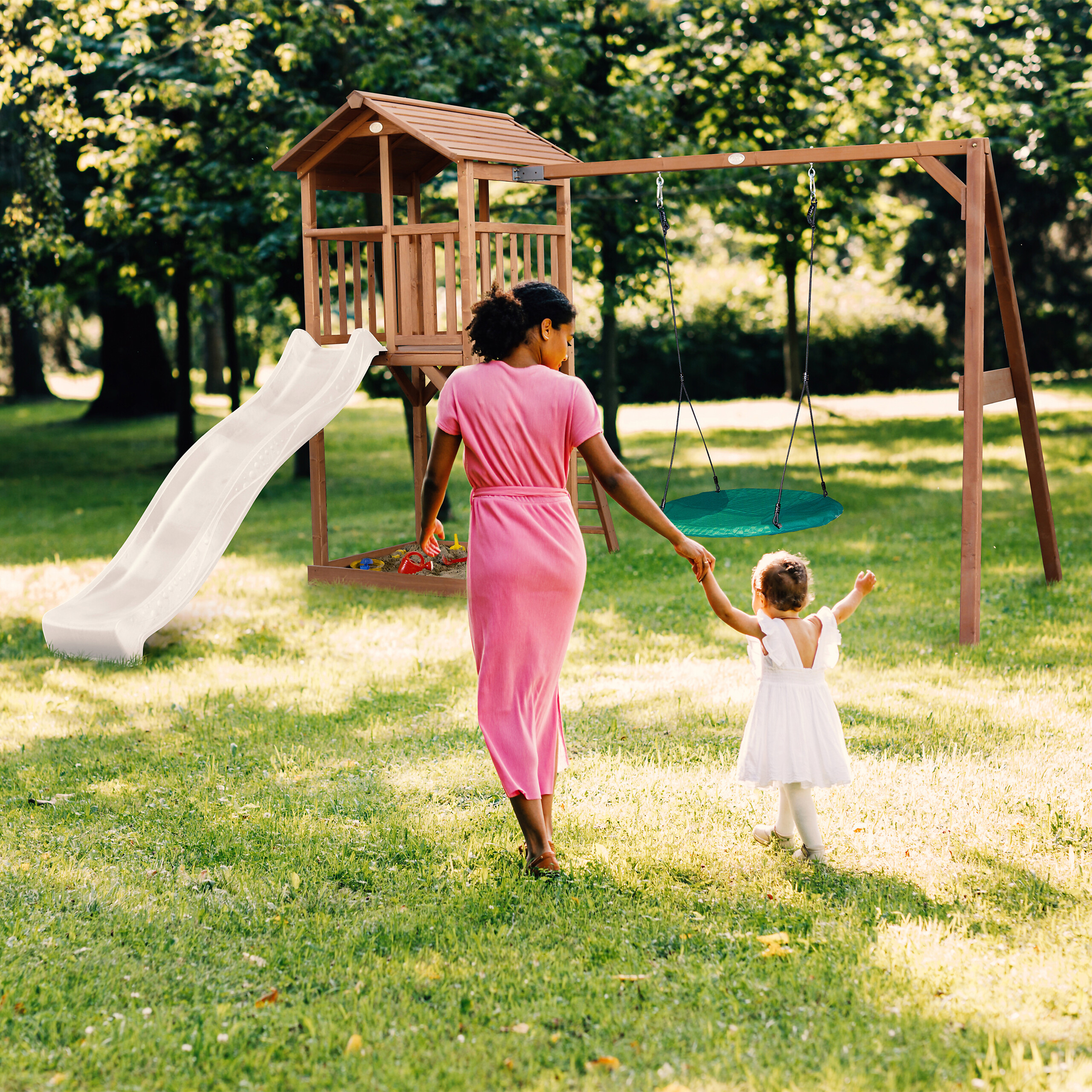 AXI Spielturm Beach Tower weiß B/H/L: ca. 357x242x349 cm