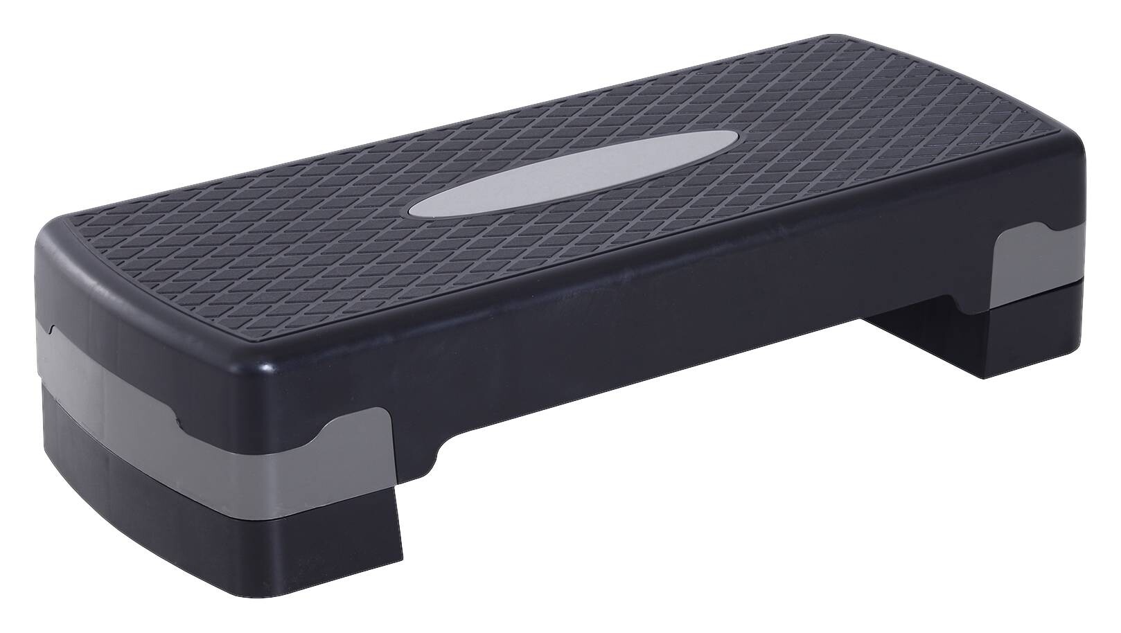 HOMCOM Steppbrett grauschwarz Kunststoff B/H/L: ca. 68x15x29 cm