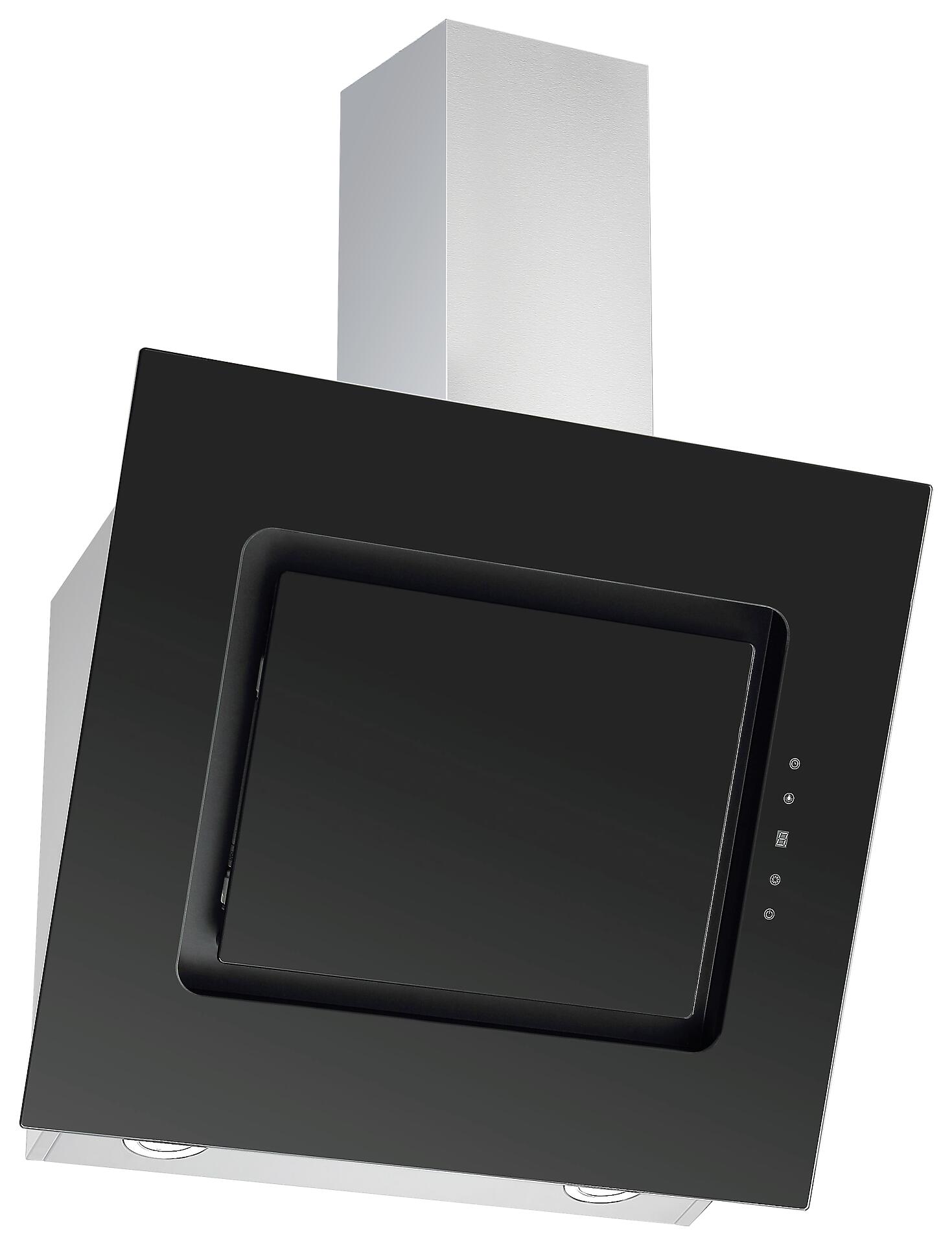 Respekta Dunstabzugshaube CH99040-60S schwarz Glas Edelstahl B/H/T: ca. 59,5x45,5x42,3 cm