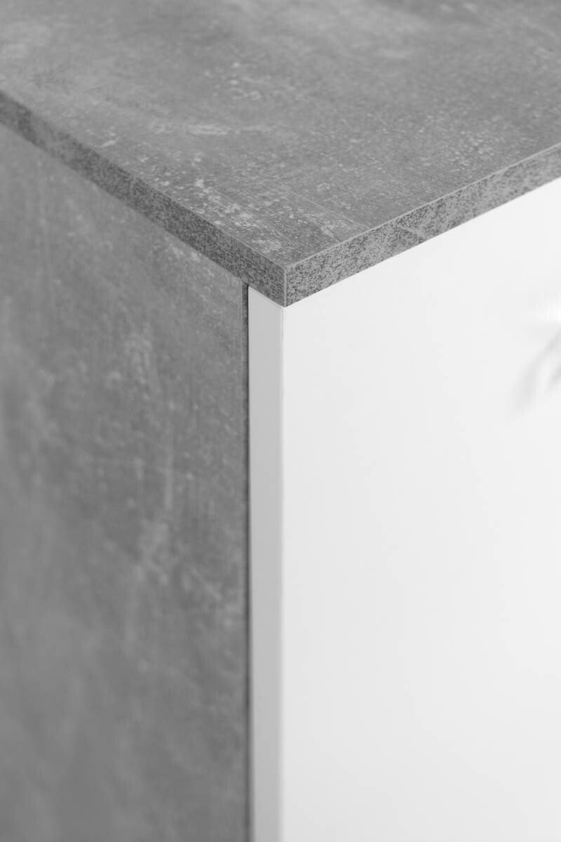 Sideboard Volos Beton Optik weiß B/H/T: ca. 160x90x38 cm