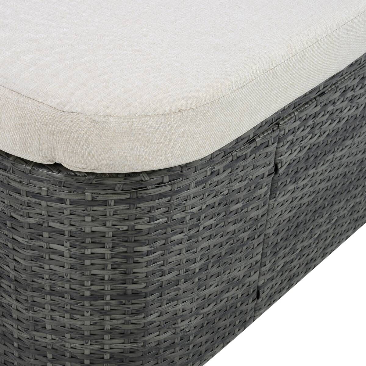 POCOline Gartenliege beige Stahl