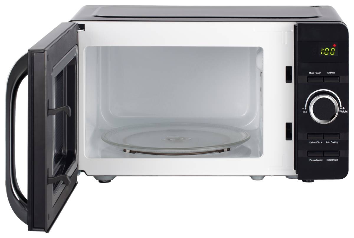 POCOline Mikrowelle 20UX39-L schwarz Metall B/H/L: ca. 34x26x45 cm ca. 20 l