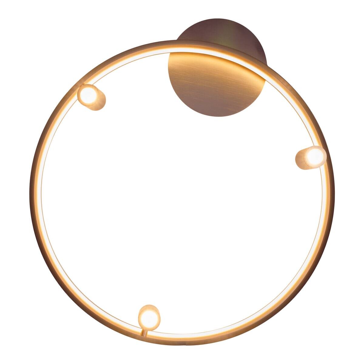 Näve Leuchten Deckenleuchte 1393750 stahlfarbig Metall Kunststoff B/H/T: ca. 58x9x65 cm null 4 Brennstellen