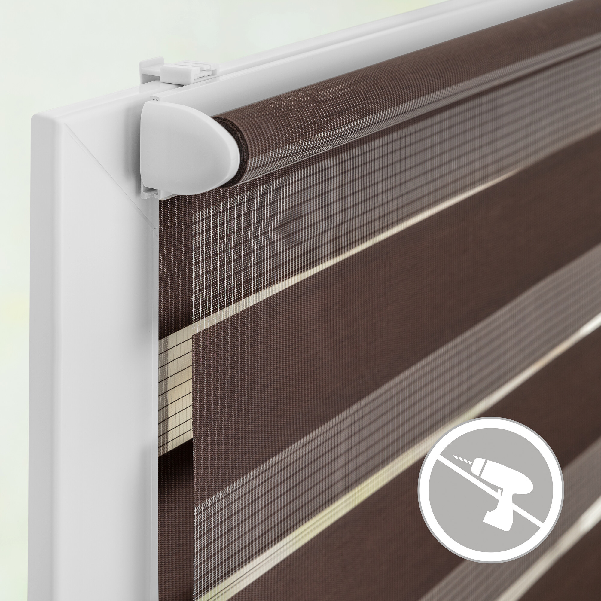 LICHTBLICK Doppelrollo Duo dunkelbraun B/L: ca. 70x220 cm