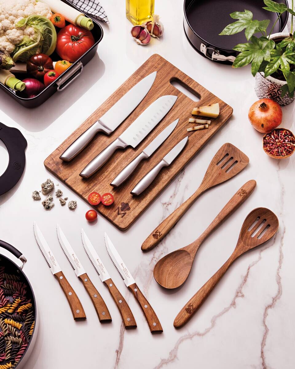 MASTERPRO Küchenwerkzeug-Set SMART braun Holz