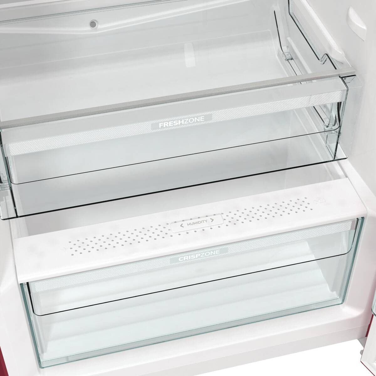 Gorenje VW-Retro-Kühlschrank OBRB615DR rot B/H/L: ca. 59,5x152,5x66,1 cm