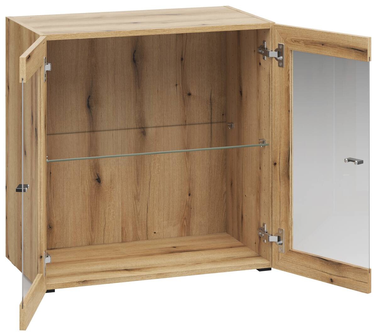 Vitrine System 64 Eiche Evoke Oak Nachbildung B/H/T: ca. 64x64x35 cm