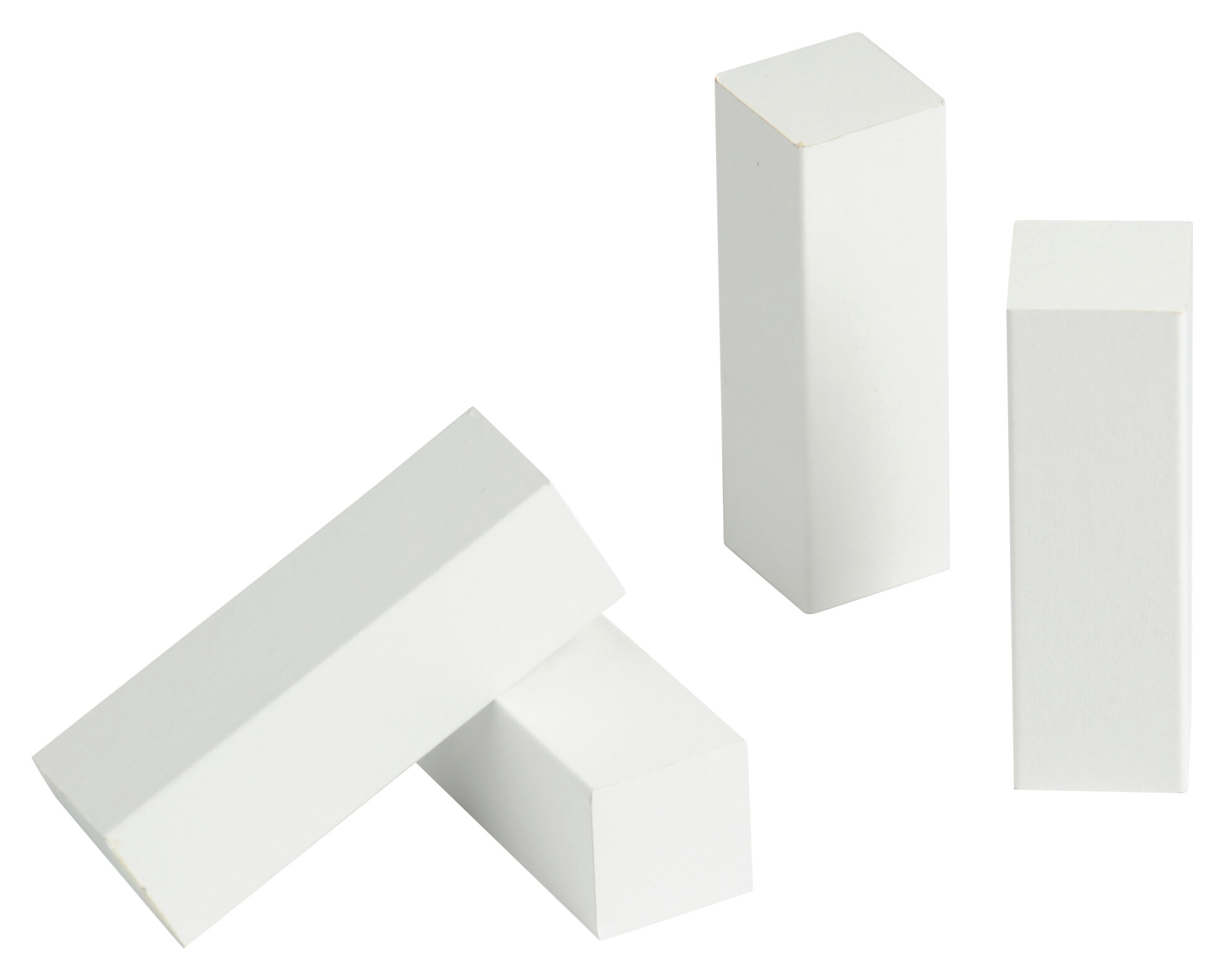 Eckstäbchen weiß L/B/H: ca. 1,9x1,9x5,9 cm