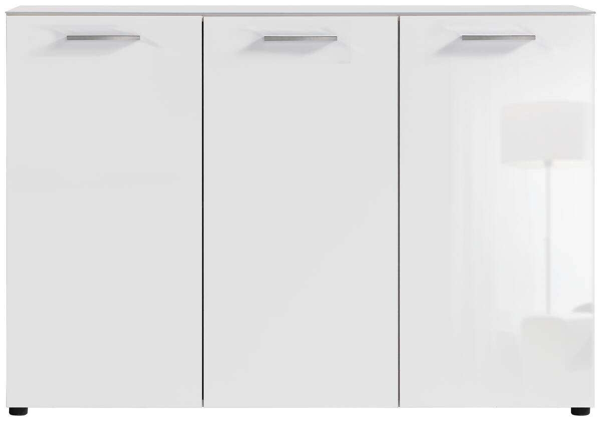 Kommode Rio weiß weiß glänzend B/H/T: ca. 120x83x35 cm