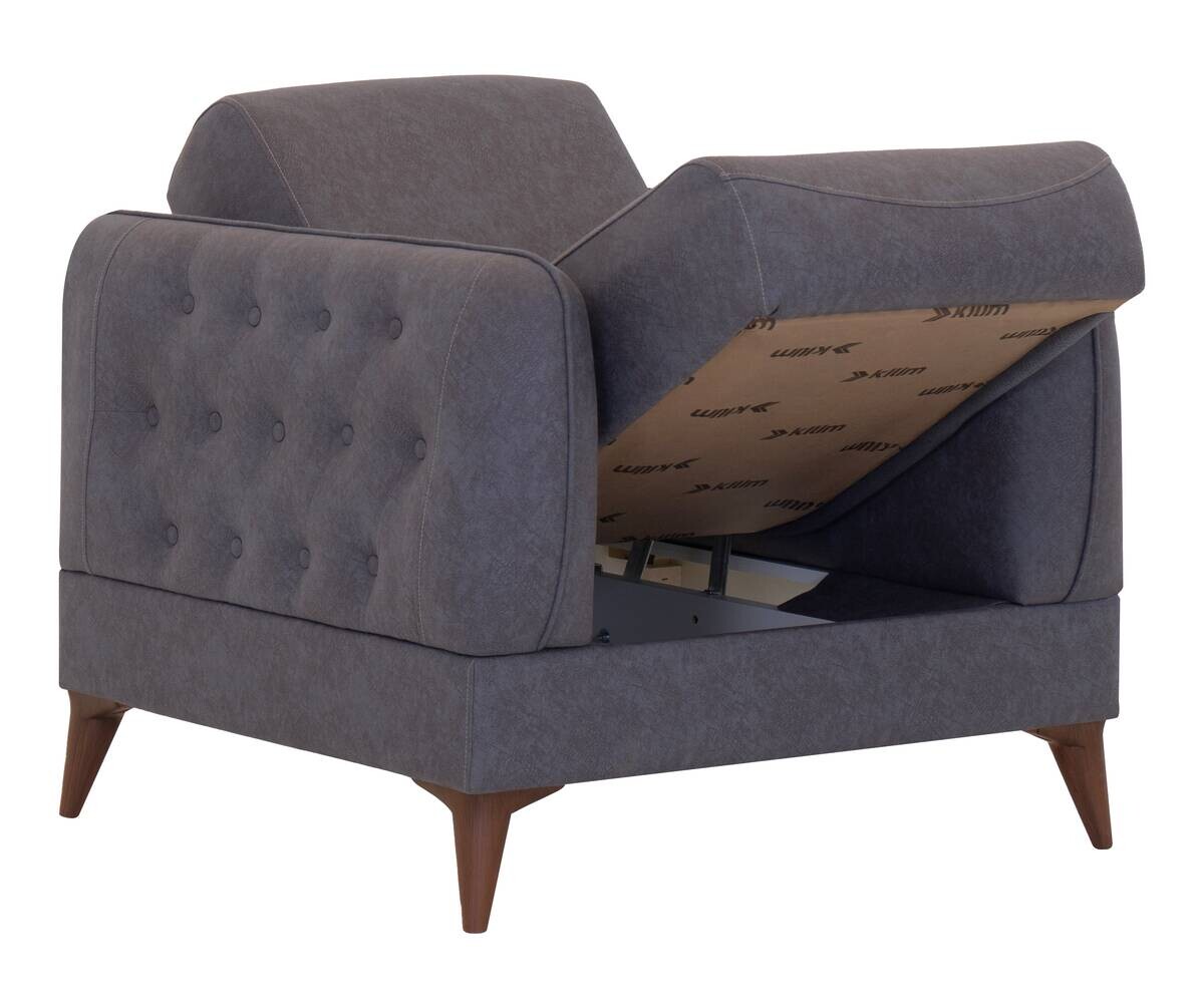 Sofa 3-2-1 Mislina blaugrau Microfaser