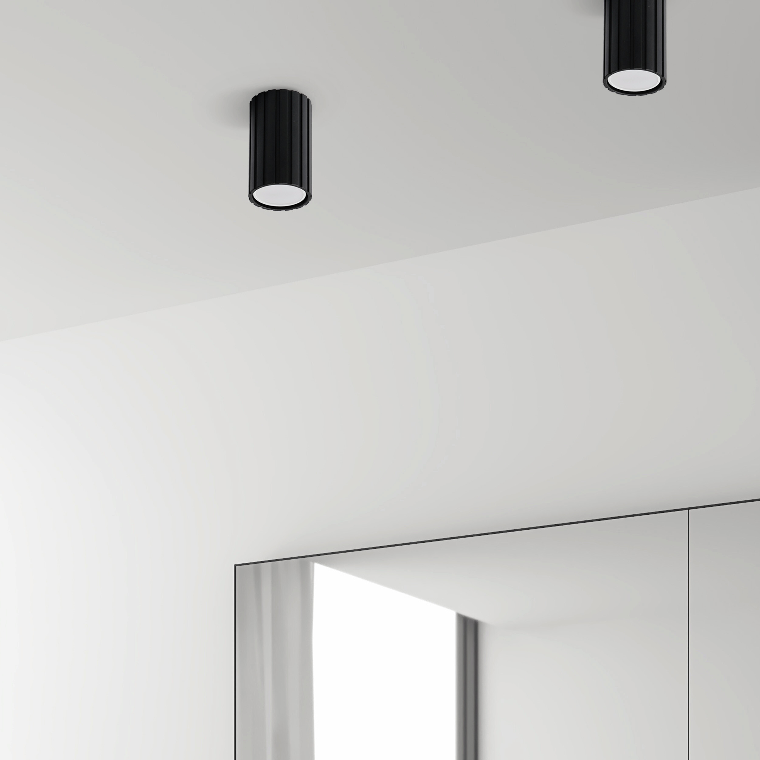 Lamkur Strahler Prisma schwarz Stahl B/H/L: ca. 6,5x10x6,5 cm 1 Brennstellen