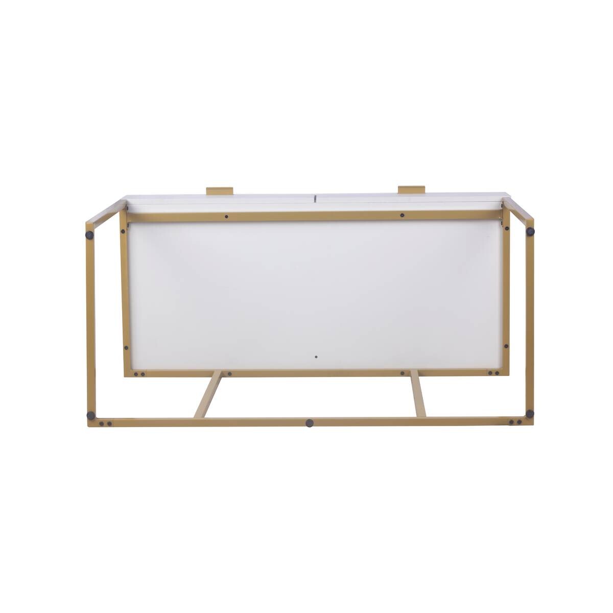 Schreibtisch Jana weiß gold Optik B/H/T: ca. 112x76x52 cm
