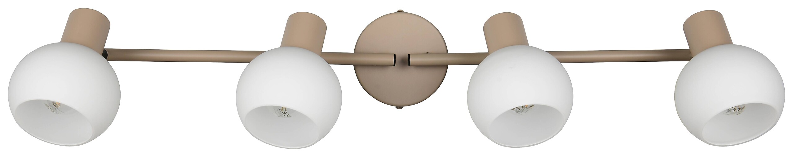 Reality Leuchten Spots Boba beige Metall B/H/L: ca. 70x18,5x10 cm E14 4 Brennstellen