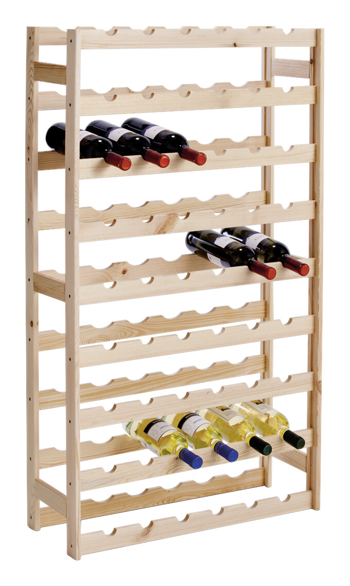 Zeller Weinregal für 54 Flaschen natur Kiefer B/H/L: ca. 25x118x67,5 cm Zeller Weinregal für 54 Flaschen natur Kiefer B/H/L: ca. 25x118x67,5 cm