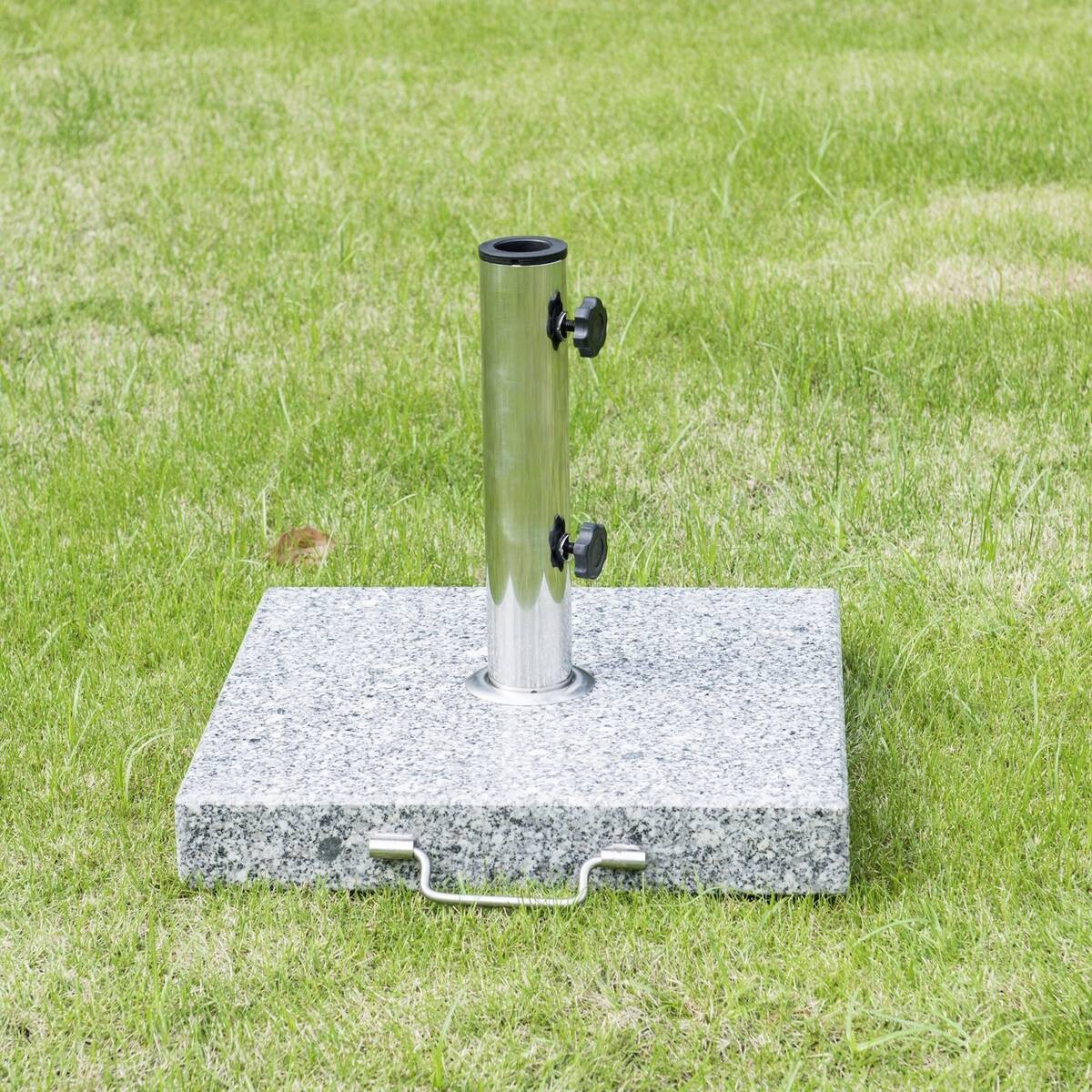 Outsunny Sonnenschirmständer grau Marmor B/H/L: ca. 40x36x40 cm