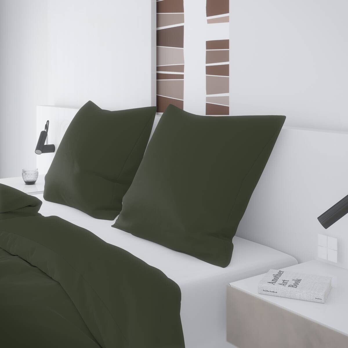 Baumwoll Bettwäsche Renforce dunkelgrün Baumwolle B/L: ca. 135x200 cm