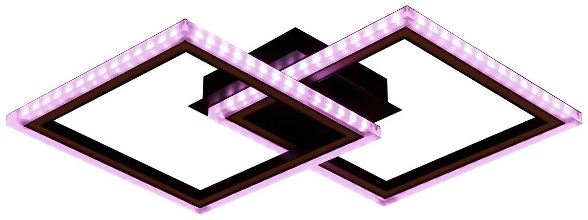 Nolo Deckenleuchte Christina schwarz Metall Kunststoff B/H/L: ca. 35x6,5x57 cm