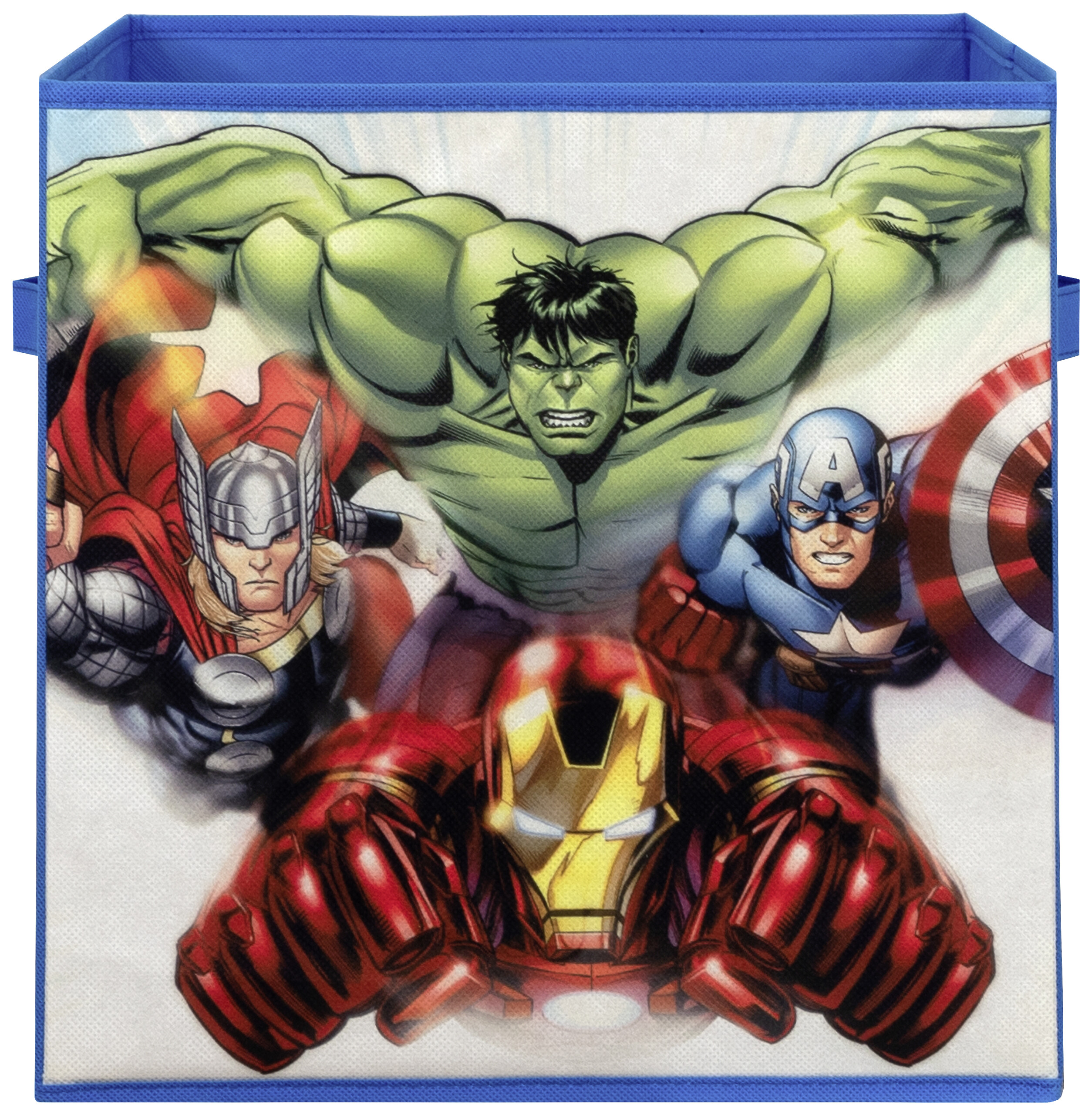 Stoffbox Avengers blau B/H/T: ca. 32x32x32 cm