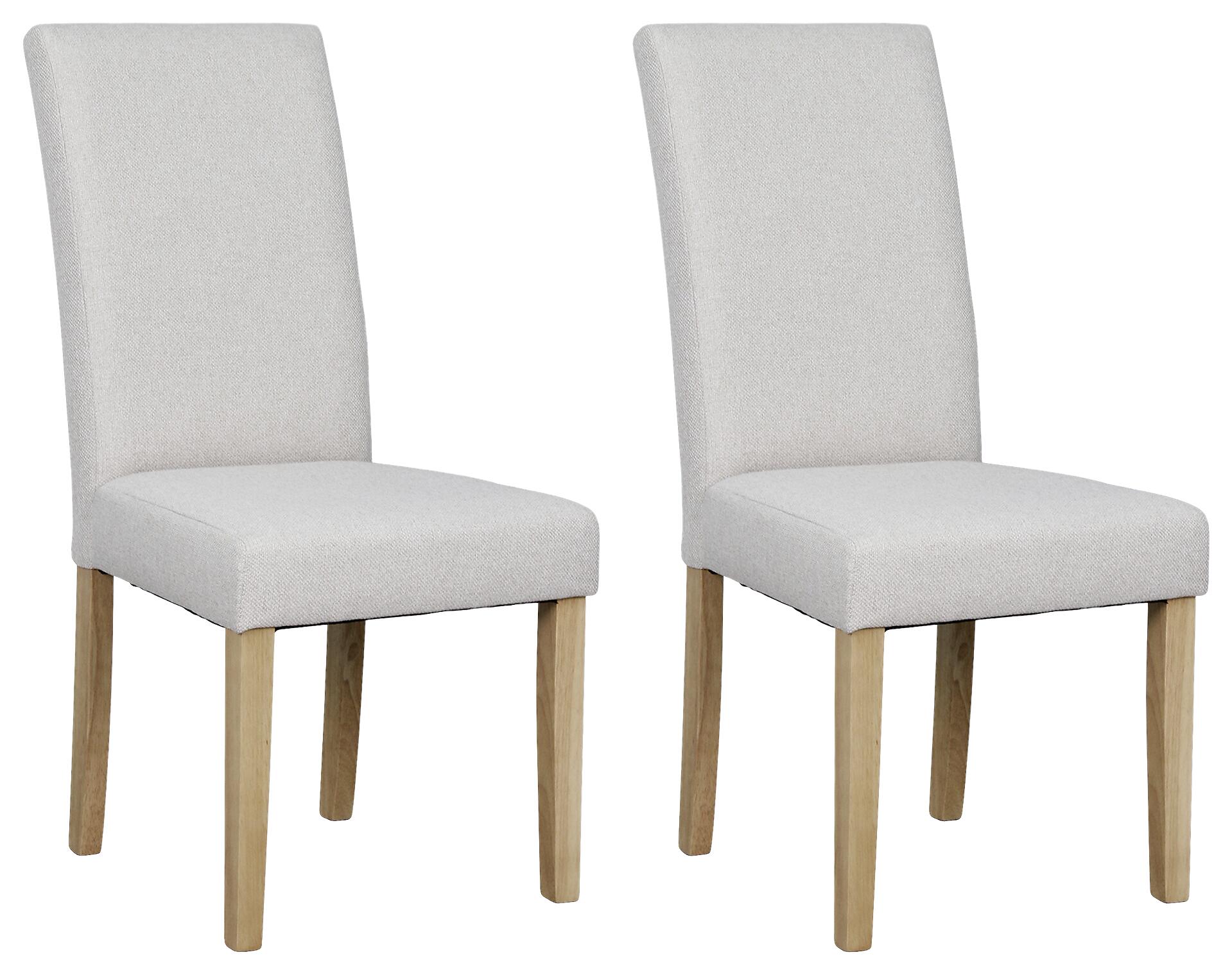 Stuhl ELIAS, 2er-Set taupe Webstoff B/H/T: ca. 47x99,5x60 cm