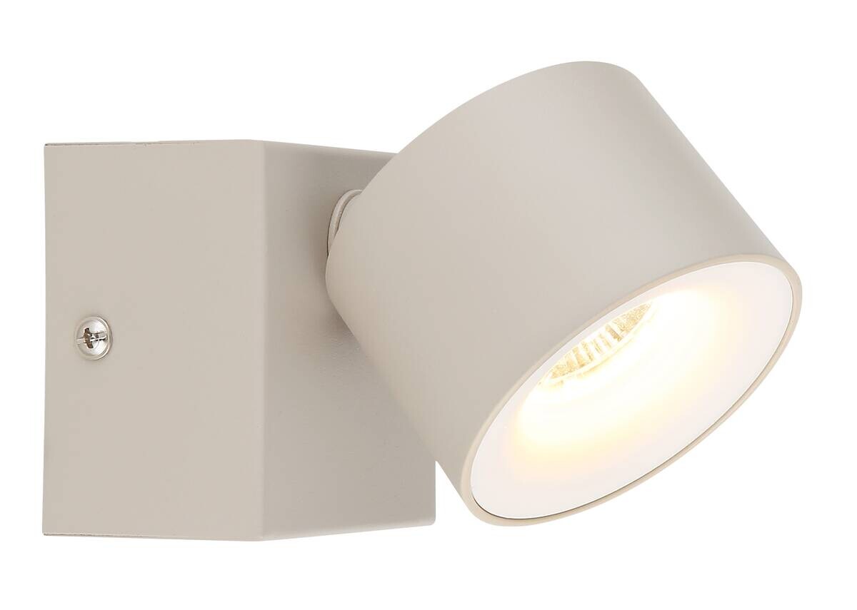 GLOBO LED-Strahler sand Metall Kunststoff Aluminium B/H/L: ca. 8,5x11x8,5 cm 1 Brennstellen