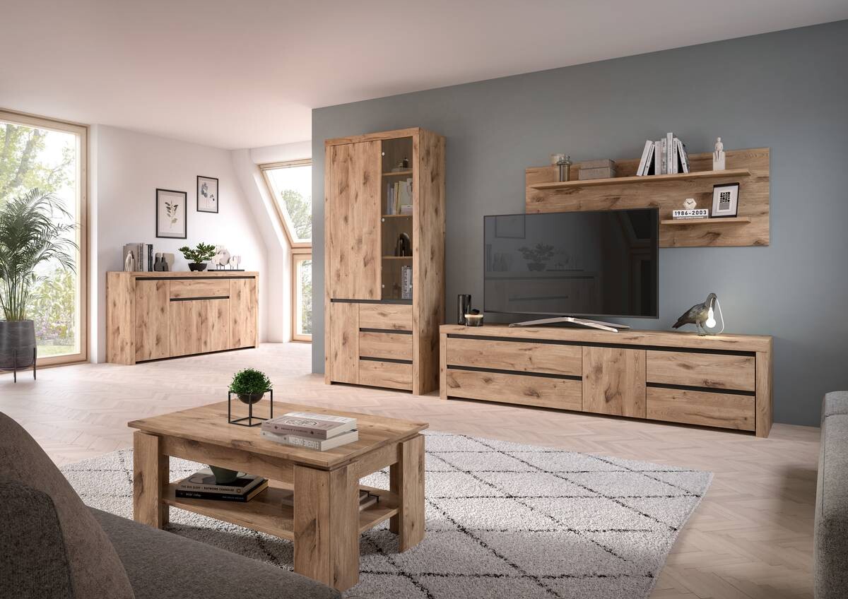 Wandboard Woody Nox Oak Nachbildung B/H/T: ca. 160x60x20 cm