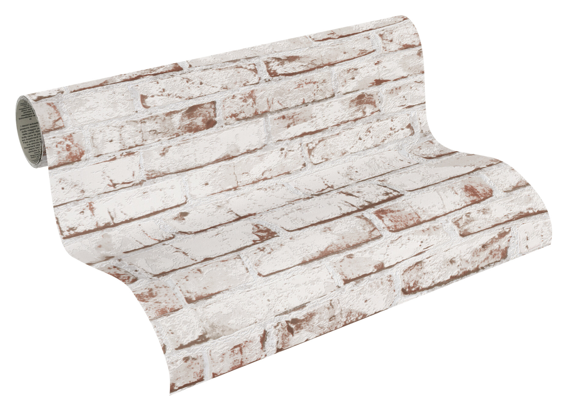 A.S.Creation Tapete weiß rot B/H/D: ca. 52x250x7,5 cm