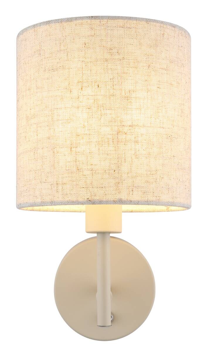 Wandleuchte sand Textil Metall B/H/L: ca. 20x26x15 cm