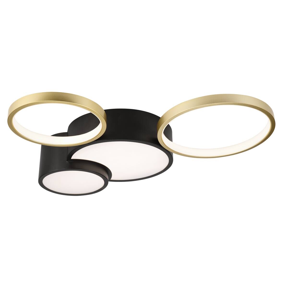 Lamkur LED-Deckenleuchte ALIZEE 50980 schwarz gold PVC Stahl H/L: ca. 9,5x60 cm 3 Brennstellen