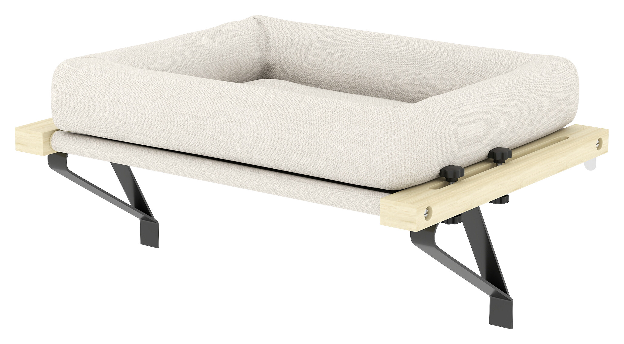 PawHut Katzenbett cremeweiß Polyester B/H/L: ca. 36x24x50 cm