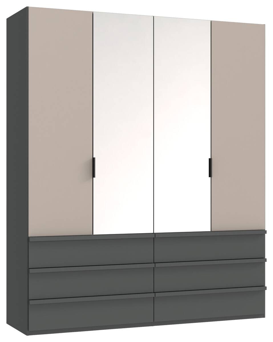 Falttürenschrank Oxford Sahara grau B/H/T: ca. 200x236x58 cm Falttürenschrank Oxford Sahara grau B/H/T: ca. 200x236x58 cm