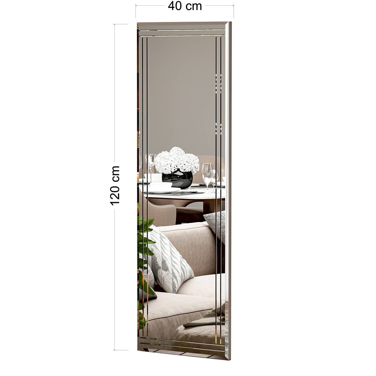 moebel17 Wandspiegel Buhem transparent Glas B/H/T: ca. 120x40x3,5 cm