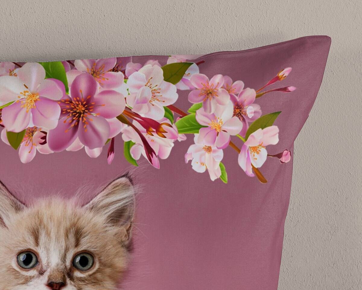 Baumwoll Bettwäsche Look pink Baumwolle B/L: ca. 135x200 cm