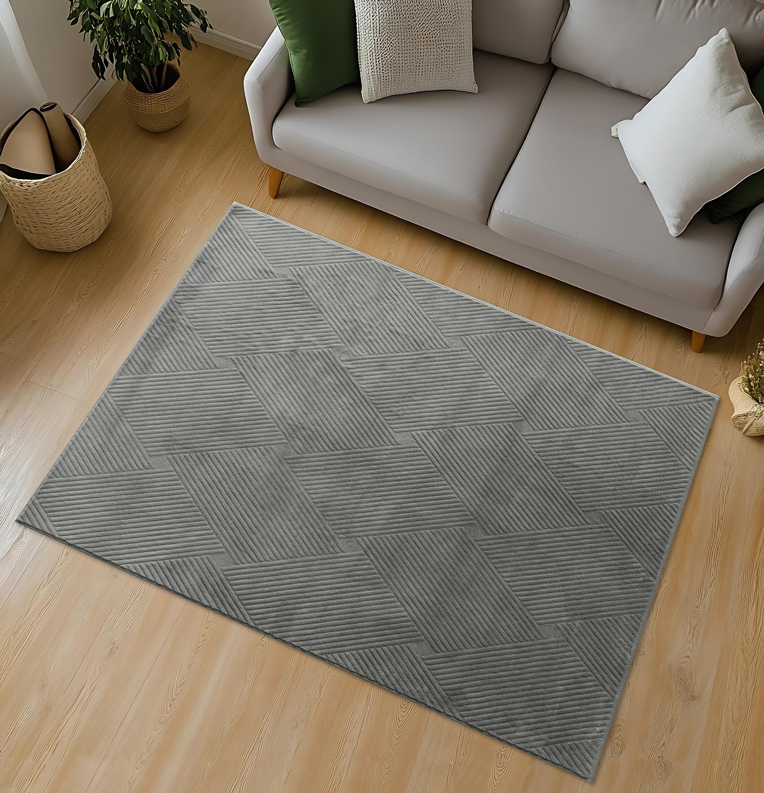 Fellimitat Monaco grau B/L: ca. 80x150 cm