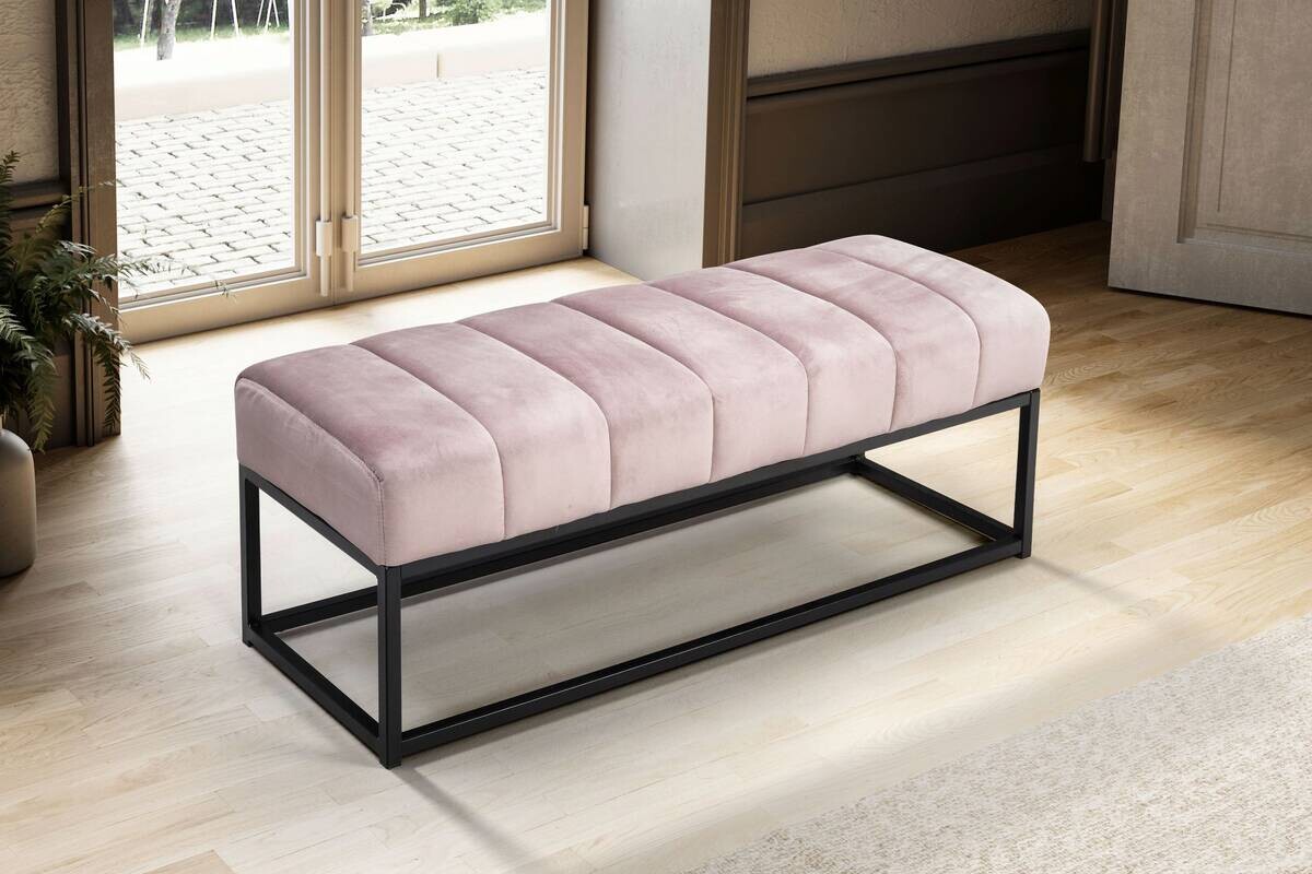 Sitzbank rosa Polyester B/H/T: ca. 108x40x40 cm