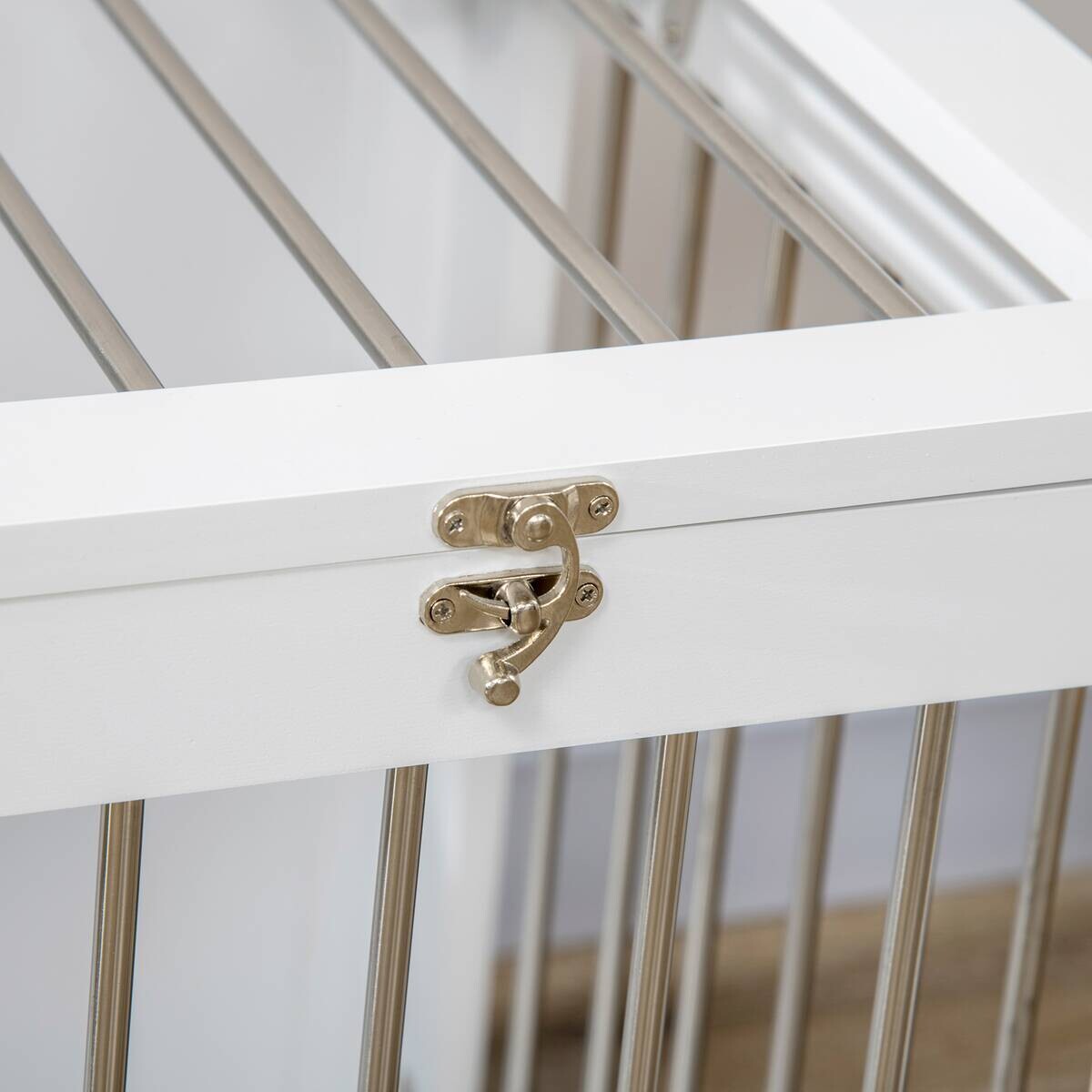 PawHut Hunde-Zubehör weiß Edelstahl B/H/L: ca. 50x80x56,5 cm