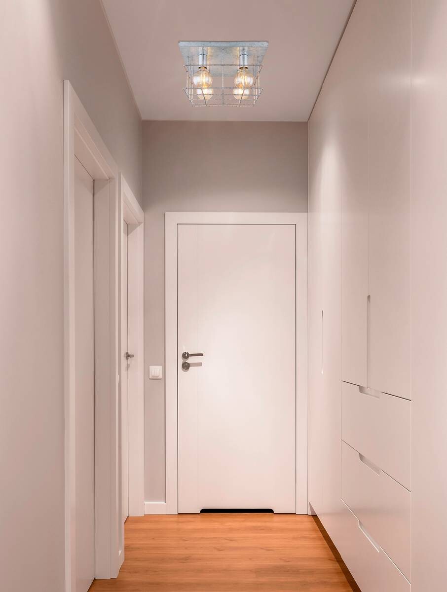 GLOBO Deckenleuchte MERRIL 15530Z-4D silber Metall B/H/L: ca. 40x26x40 cm