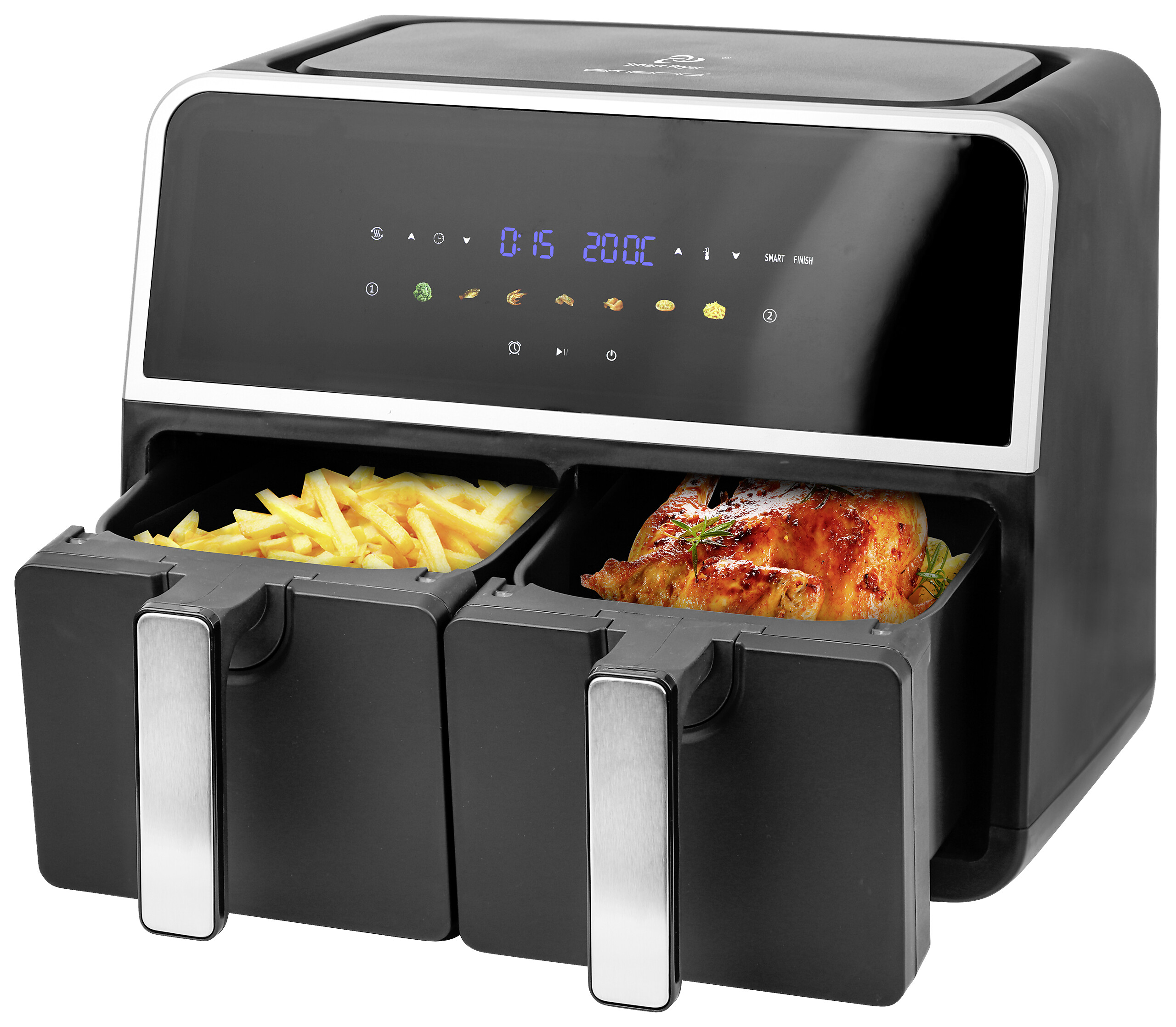 Emerio Heißluftfritteuse AF-132833 schwarz Kunststoff B/H/T: ca. 39,8x32,4x36,1 cm ca. 9 l