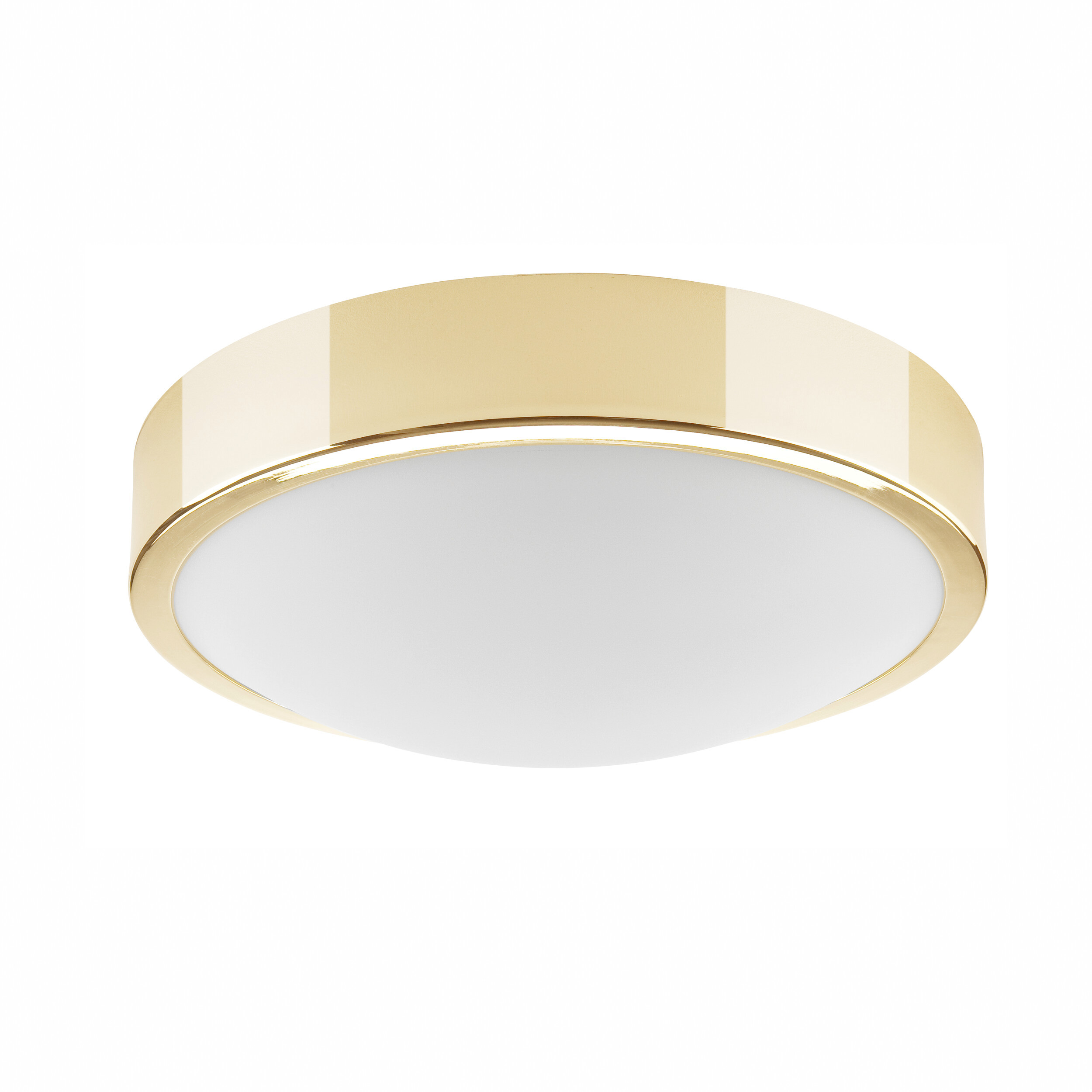 Lamkur Deckenleuchte JONAS gold Glas Stahl B/H/L: ca. 27x8x27 cm E27 1 Brennstellen