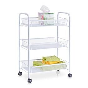 Zeller Rollwagen weiß Mesh B/H/L: ca. 26x63x44 cm