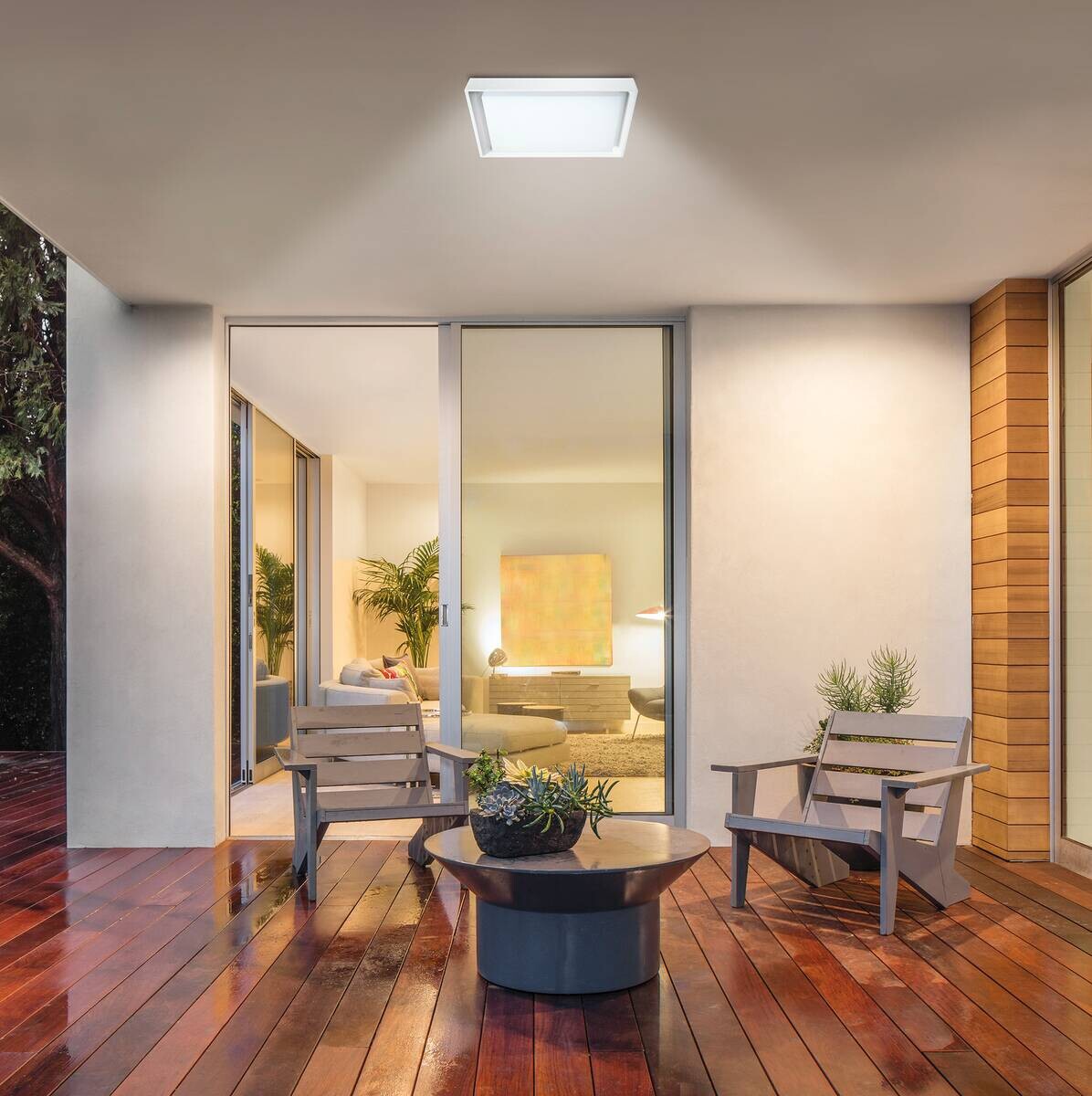 Deckenleuchte 1276723 weiß B/H/T: ca. 34x5x34 cm