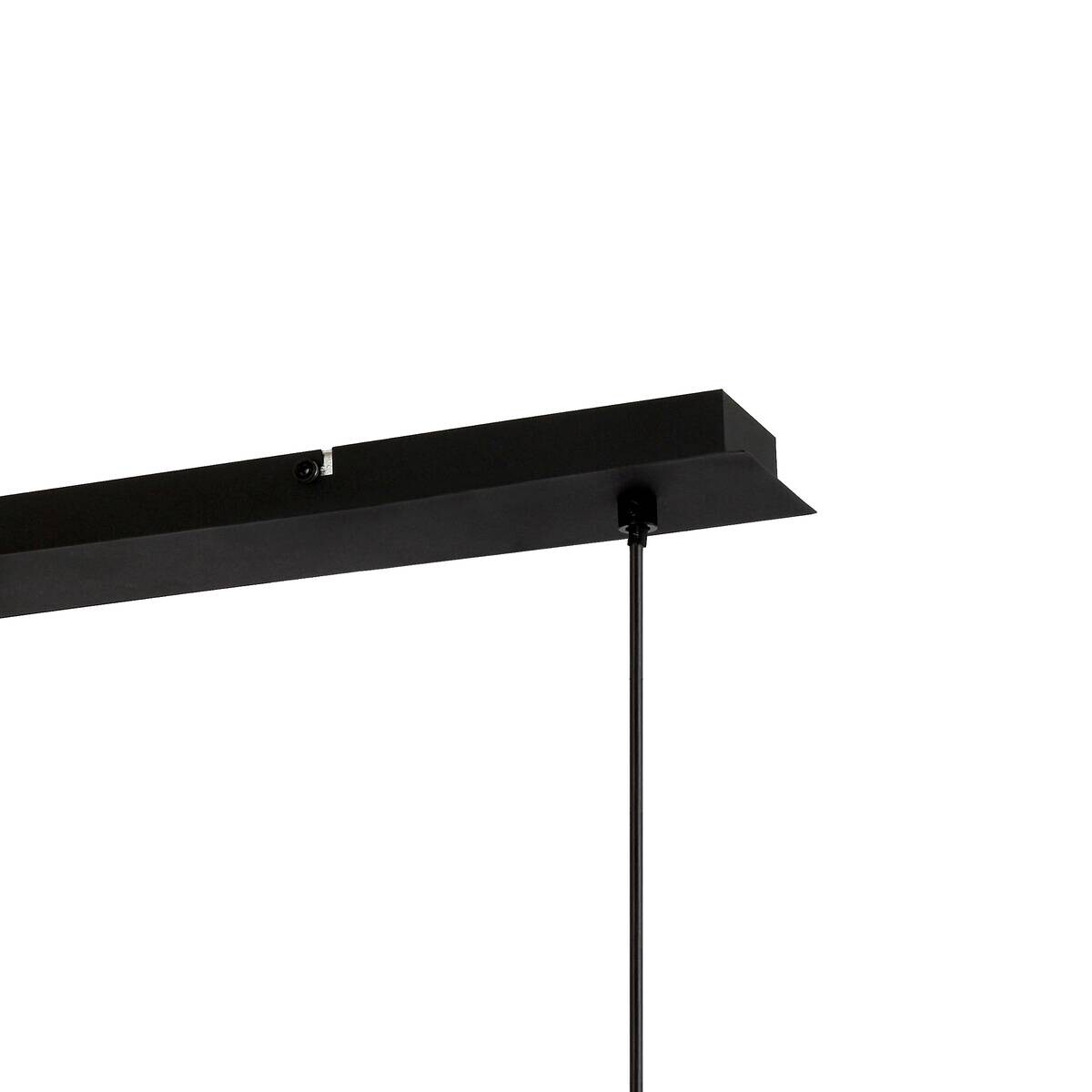 POCOline Pendelleuchte Carta schwarz natur Metall Papier B/H/L: ca. 12x120x64 cm E27 3 Brennstellen