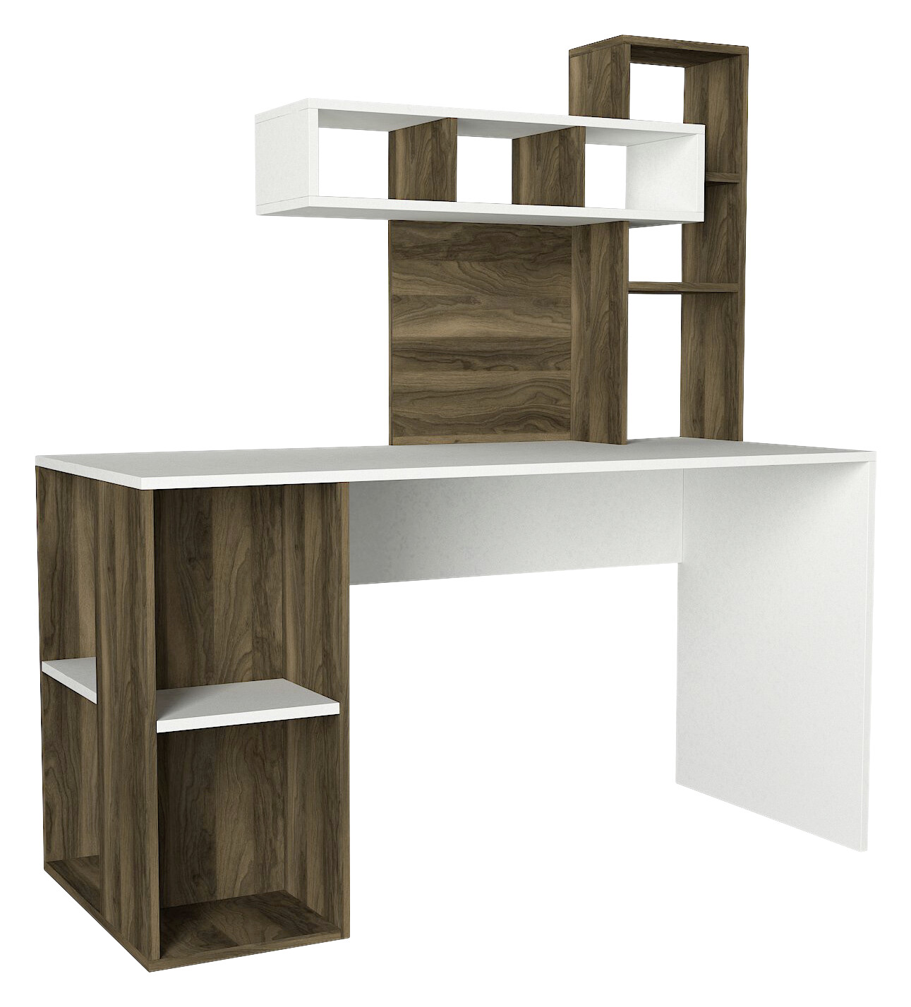 Schreibtisch Coral weiß walnuss Nachbildung B/H/T: ca. 140x75x60 cm Schreibtisch Coral weiß walnuss Nachbildung B/H/T: ca. 140x75x60 cm