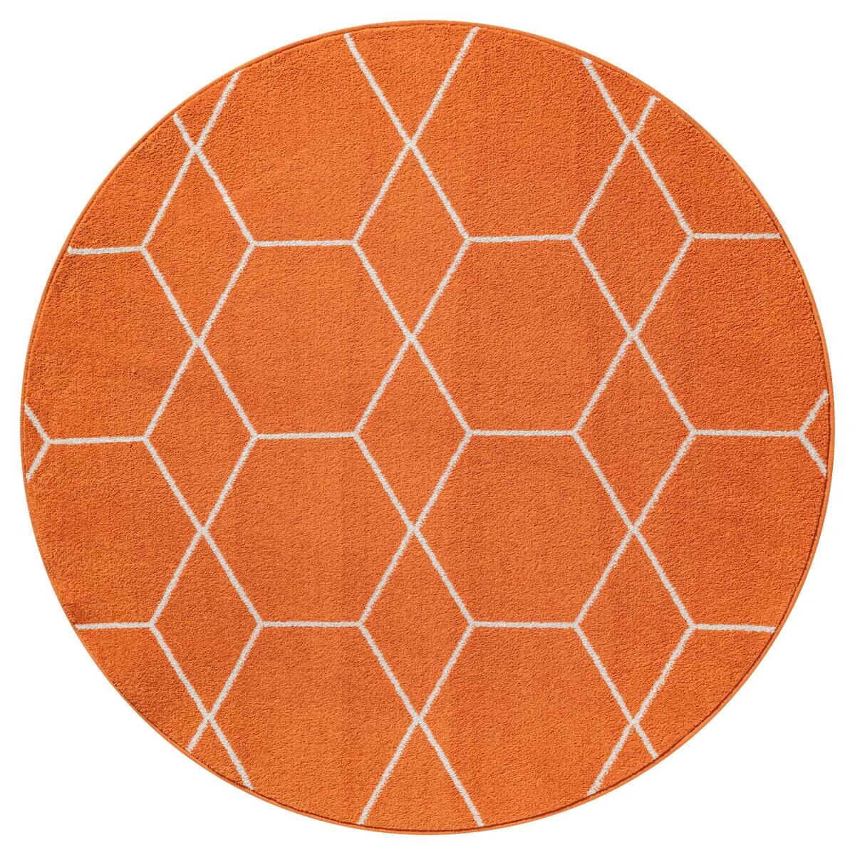 Sanat Teppich Trellis orange B/L: ca. 150x150 cm