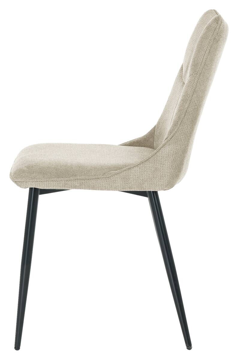 Stuhl CARLO 2er-Set. taupe Webstoff B/H/T: ca. 59x88x47 cm