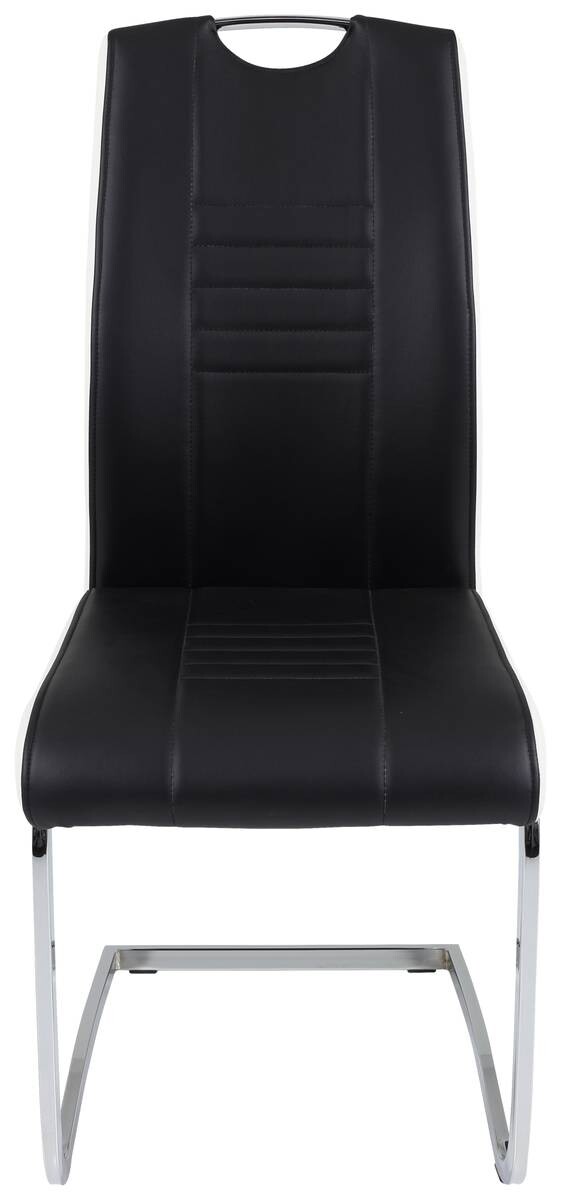 Schwingstuhl Tabea 2er Set schwarz weiß Kunstleder Kunstleder B/H/T: ca. 43x99x61 cm