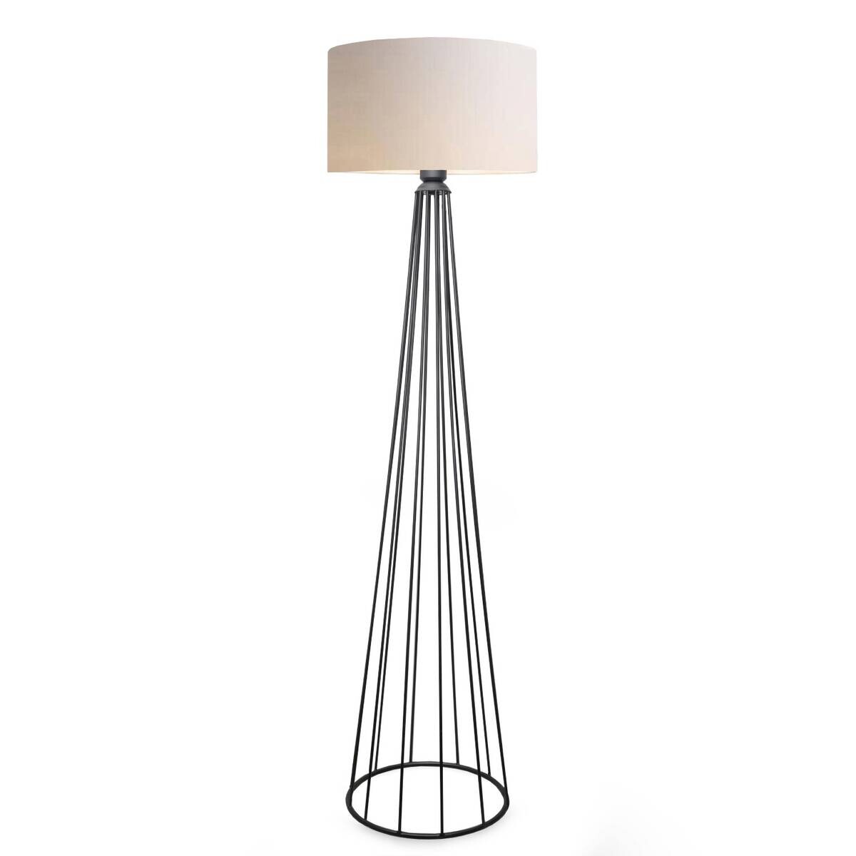 Opviq Stehleuchte creme Metall B/H/T/L/D: ca. 38x155x38x38x38 cm E27 1 Brennstellen